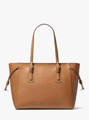 Voyager Medium Crossgrain Leather Tote Bag