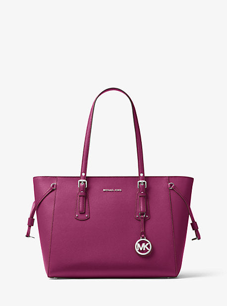 Michael Kors Voyager Medium Crossgrain Leather Tote Bag selling