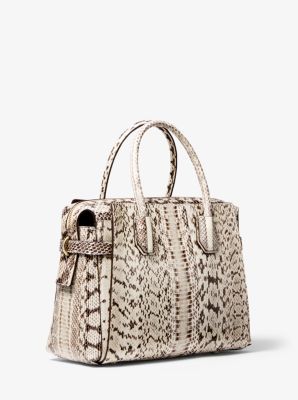 Mercer Medium Snakeskin Belted Satchel