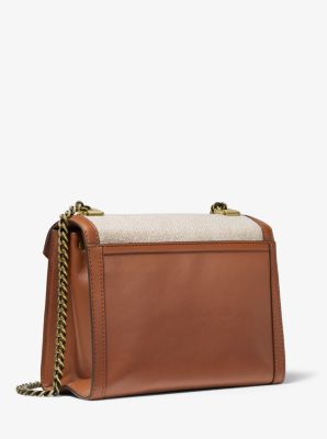 Whitney Large Hemp and Leather Convertible Shoulder Bag
