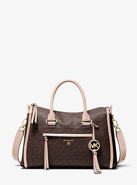 Carine medium 2024 logo satchel