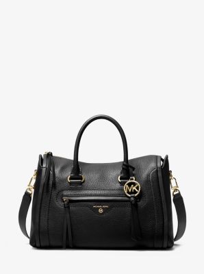 Carine Medium Pebbled Leather Satchel