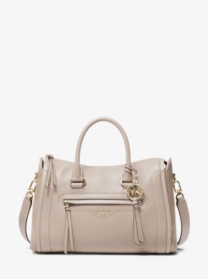 Carine Medium Pebbled Leather Satchel