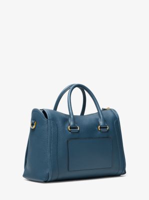 Carine Medium Pebbled Leather Satchel