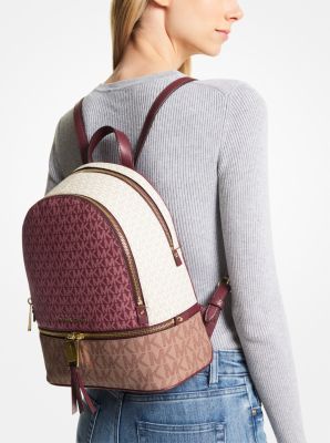 Michael Kors Michael Kors RHEA MEDIUM COLOR-BLOCK LOGO Backpack - Stylemyle