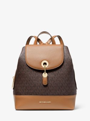 Michael michael kors discount raven leather backpack