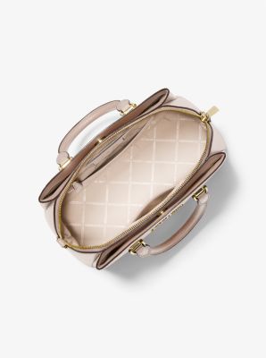 Maxine Medium Pebbled Leather Dome Satchel