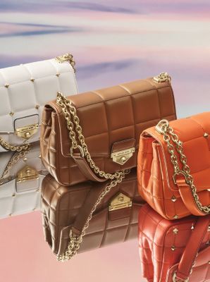 Michael Kors Soho Studded Quilted Sangria Glazed Leather Crossbody Bag –  Design Her Boutique
