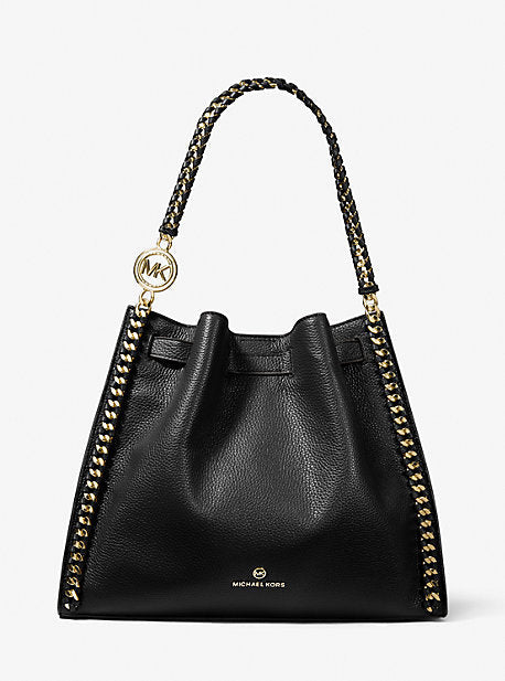 Mina Large Pebbled Leather Shoulder Bag – Michael Kors Pre-Loved