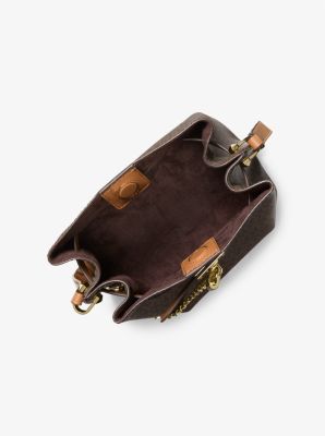 Michael Kors Medium Leather Hamilton Legacy Messenger Bag in Brown