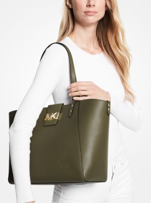 Karlie Large Pebbled Leather Tote Bag