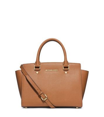 Selma Saffiano Leather Medium Satchel