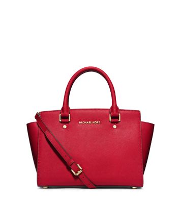 Selma Saffiano Leather Medium Satchel