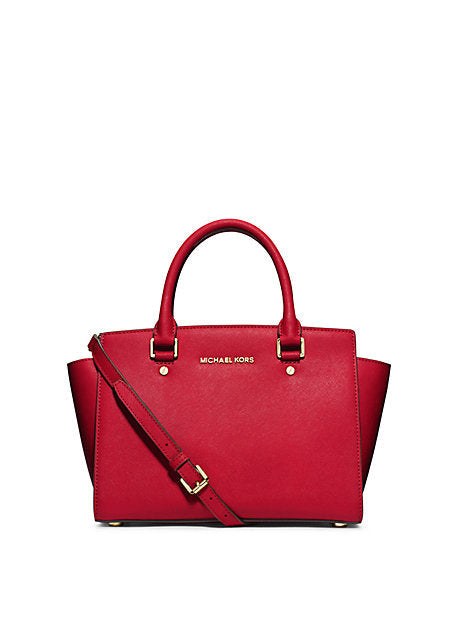 Selma Saffiano Leather Medium Satchel