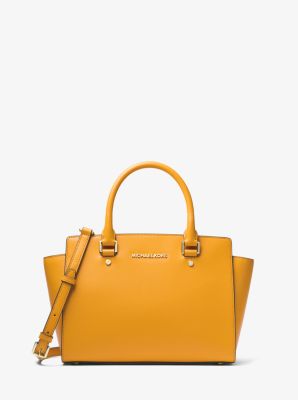 Selma Saffiano Leather Medium Satchel