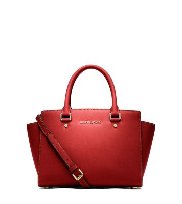 Selma Saffiano Leather Medium Satchel