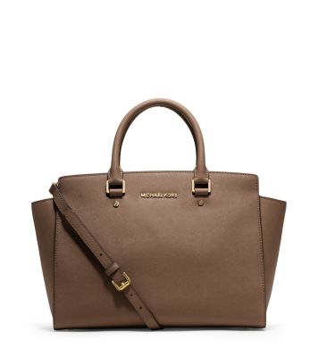 Selma Large Saffiano Leather Satchel