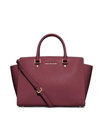 Selma Large Saffiano Leather Satchel