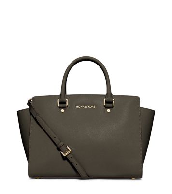 Selma Large Saffiano Leather Satchel