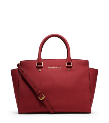 Selma Large Saffiano Leather Satchel