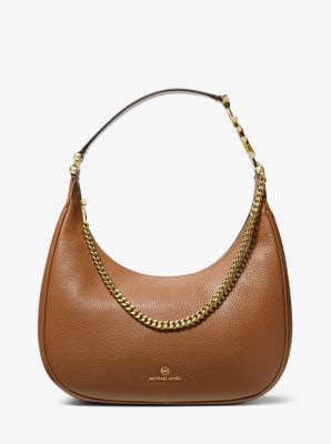 Piper Large Pebbled Leather Shoulder Bag