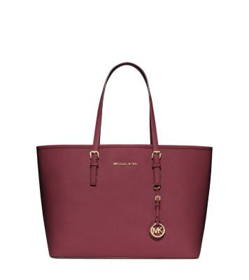 Jet Set Travel Multifunction Saffiano Leather Tote
