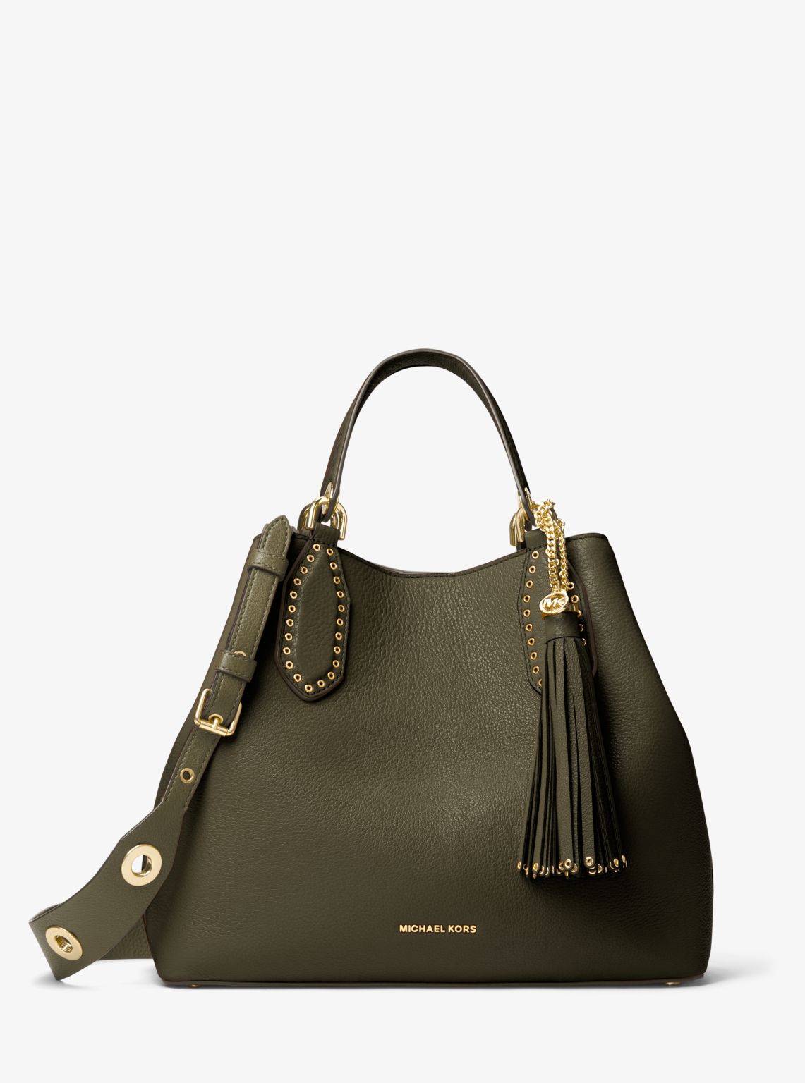 Brooklyn large leather on sale satchel michael kors