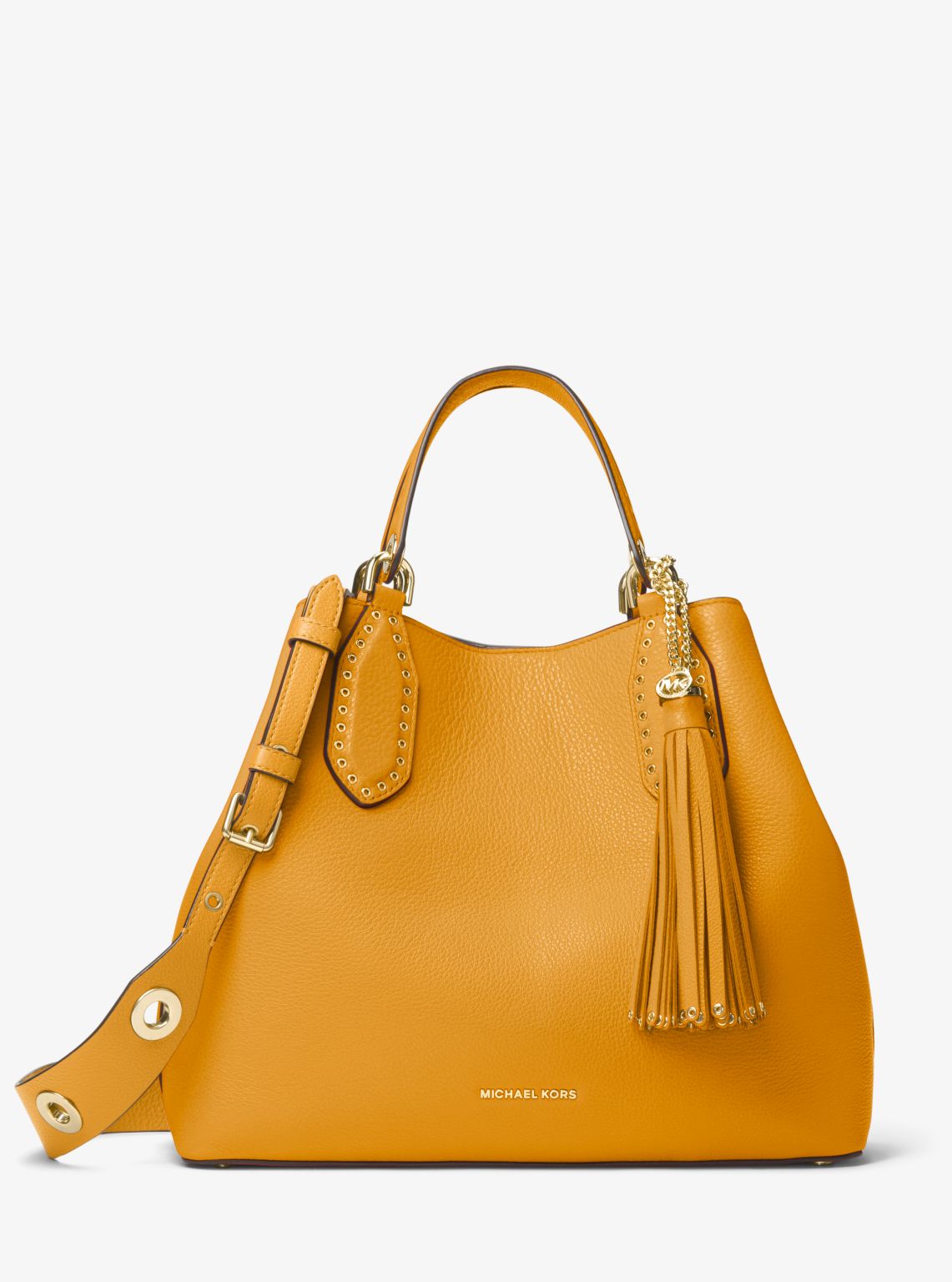 Brooklyn large leather satchel michael kors online