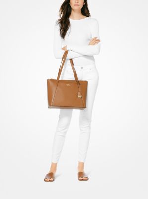 Maddie Medium Crossgrain Leather Tote Bag