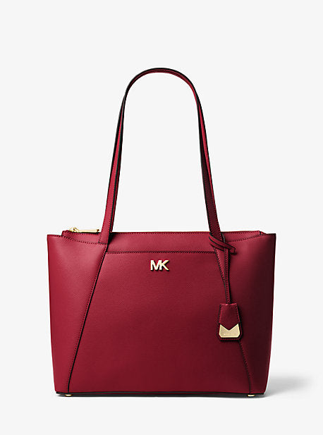 Maddie Medium Crossgrain Leather Tote Bag