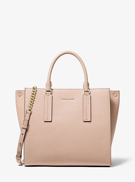 Alessa Large Pebbled Leather Satchel