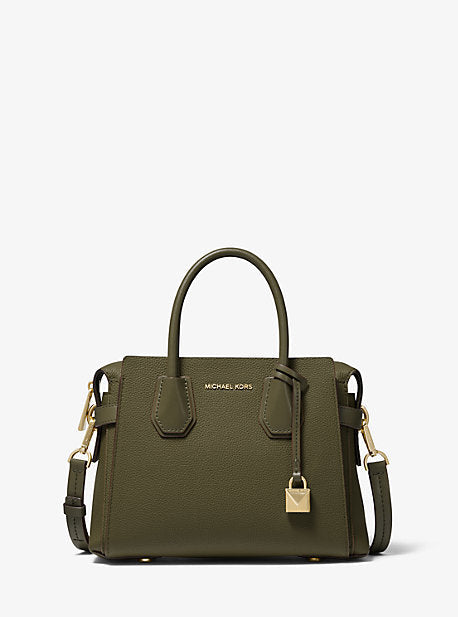 Mercer Small Pebbled Leather Belted Satchel