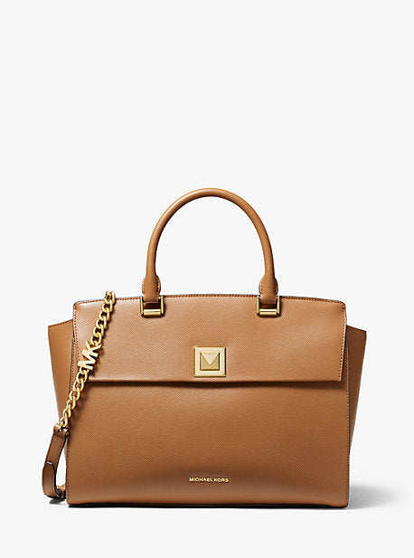 Sylvia large 2025 crossgrain leather satchel