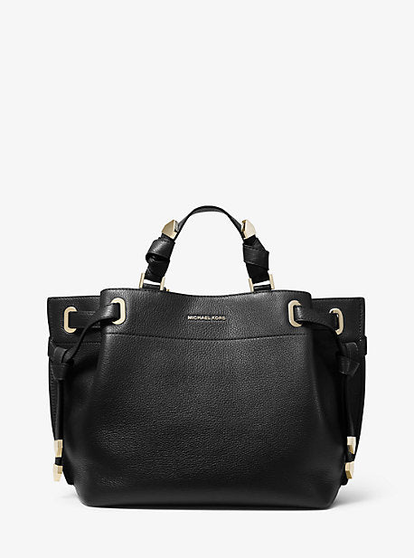 Greta large outlet pebbled leather satchel