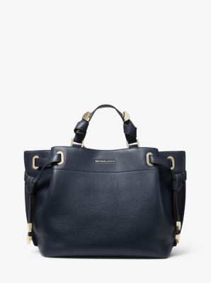 Greta Large Pebbled Leather Satchel