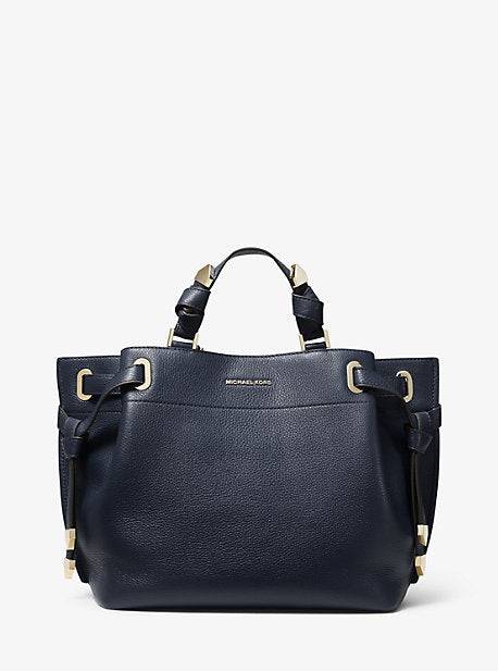 Greta Large Pebbled Leather Satchel