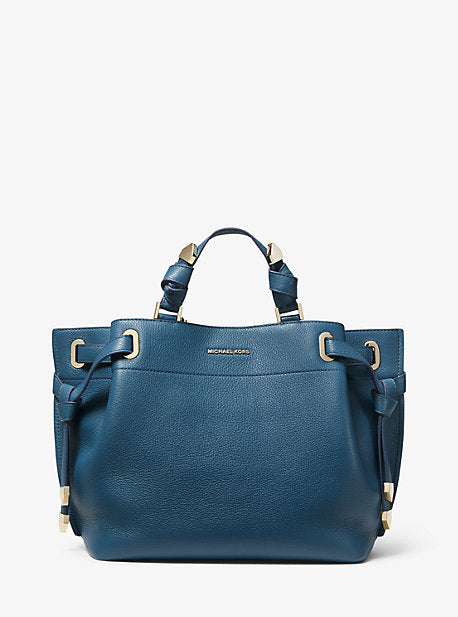 Greta Large Pebbled Leather Satchel