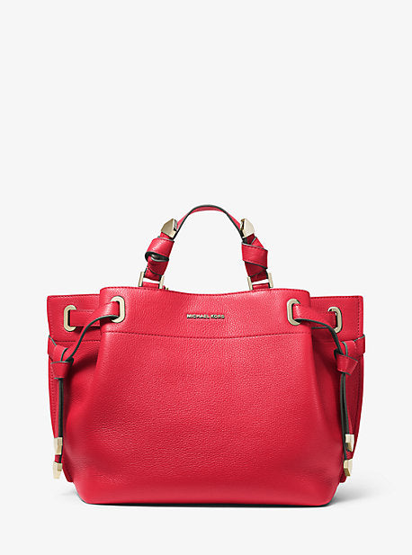 Greta Large Pebbled Leather Satchel