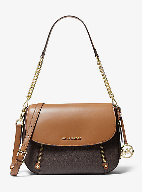 Bedford Legacy Medium Logo and Leather Shoulder Bag