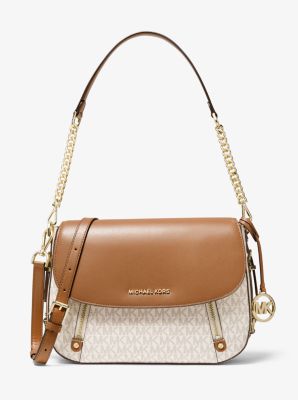 Bedford Legacy Medium Logo and Leather Shoulder Bag