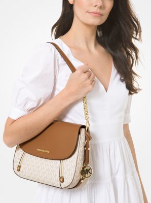 Bedford Legacy Medium Logo and Leather Shoulder Bag