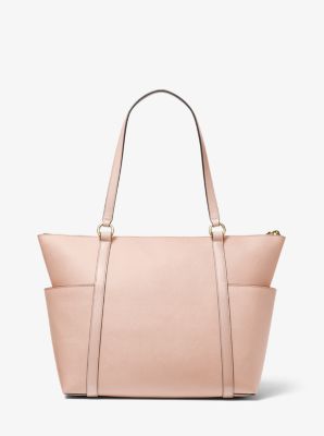 Sullivan Large Saffiano Leather Top-Zip Tote Bag