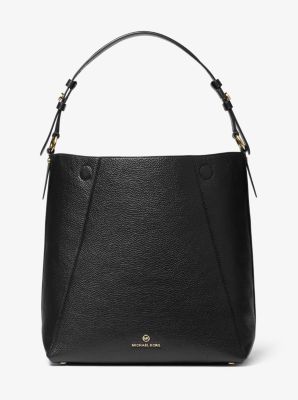 Lucy Large Pebbled Leather Shoulder Bag