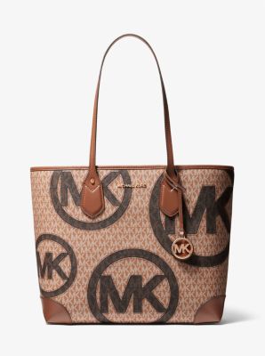 Eva Large Two-Tone Graphic Logo Tote Bag