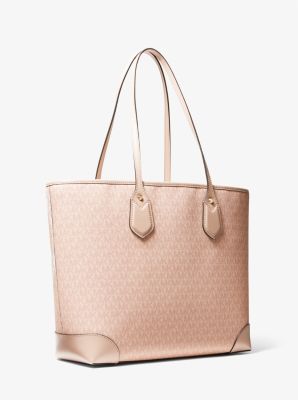 Eva Large Two-Tone Graphic Logo Tote Bag