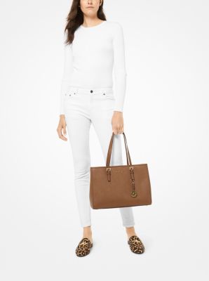 Jet Set Saffiano Leather Tote Bag