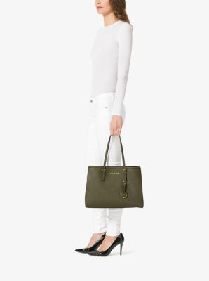 Jet Set Saffiano Leather Tote Bag