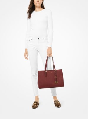 Jet Set Saffiano Leather Tote Bag