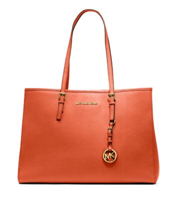 Jet Set Saffiano Leather Tote Bag