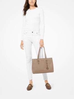 Jet Set Saffiano Leather Tote Bag